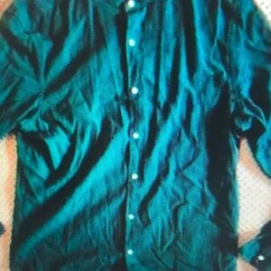 Men's Teal Button-Up Shirt